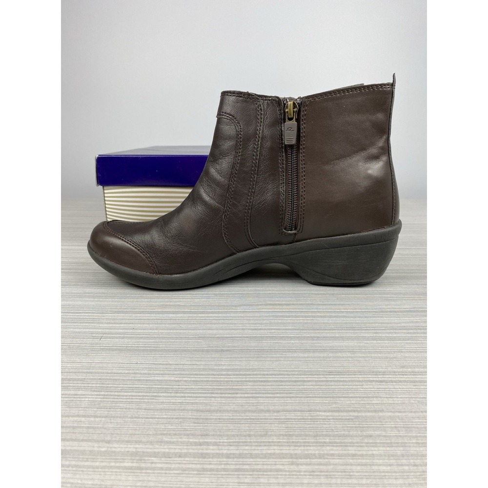 Easy Spirit Explore 24 Brenley Ankle Boots Booties Leather Dark Brown‎ Size 10 - Picture 5 of 11
